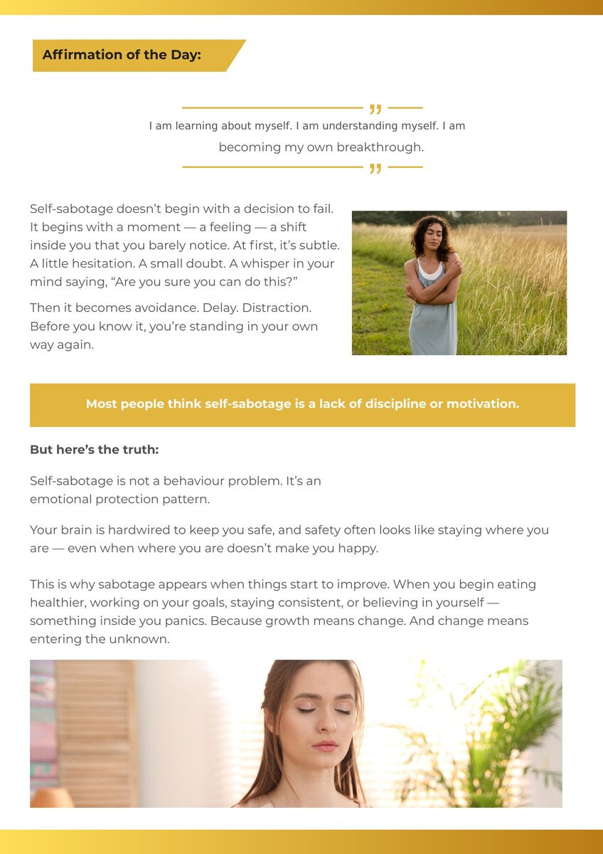 Overcome Self-Sabotage in 10 Days – Ebook & Complete Toolkit Bundle